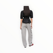 GANNI Stretch Cotton Tie Strap Blouse - Black