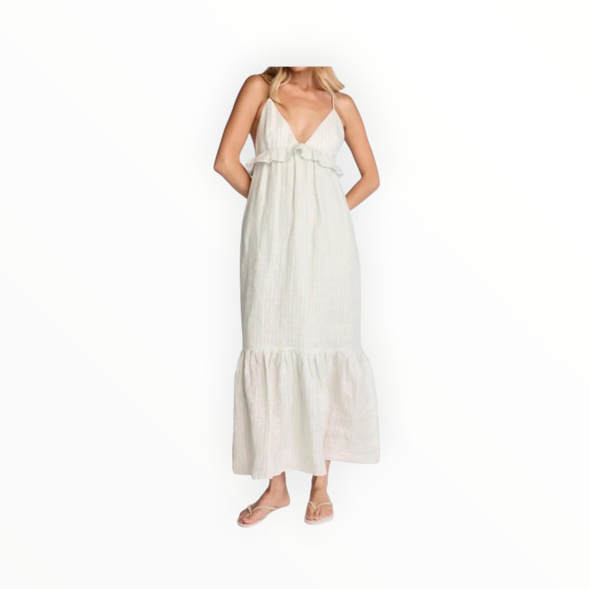 sundays Marceline Dress - Sea Foam Stripe