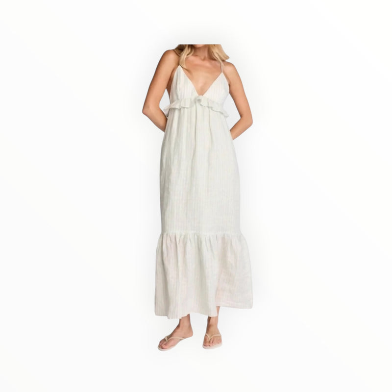 sundays Marceline Dress - Sea Foam Stripe
