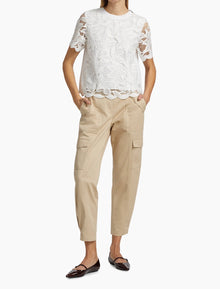 Derek Lam 10 Crosby Samaria Lace Top - Soft White