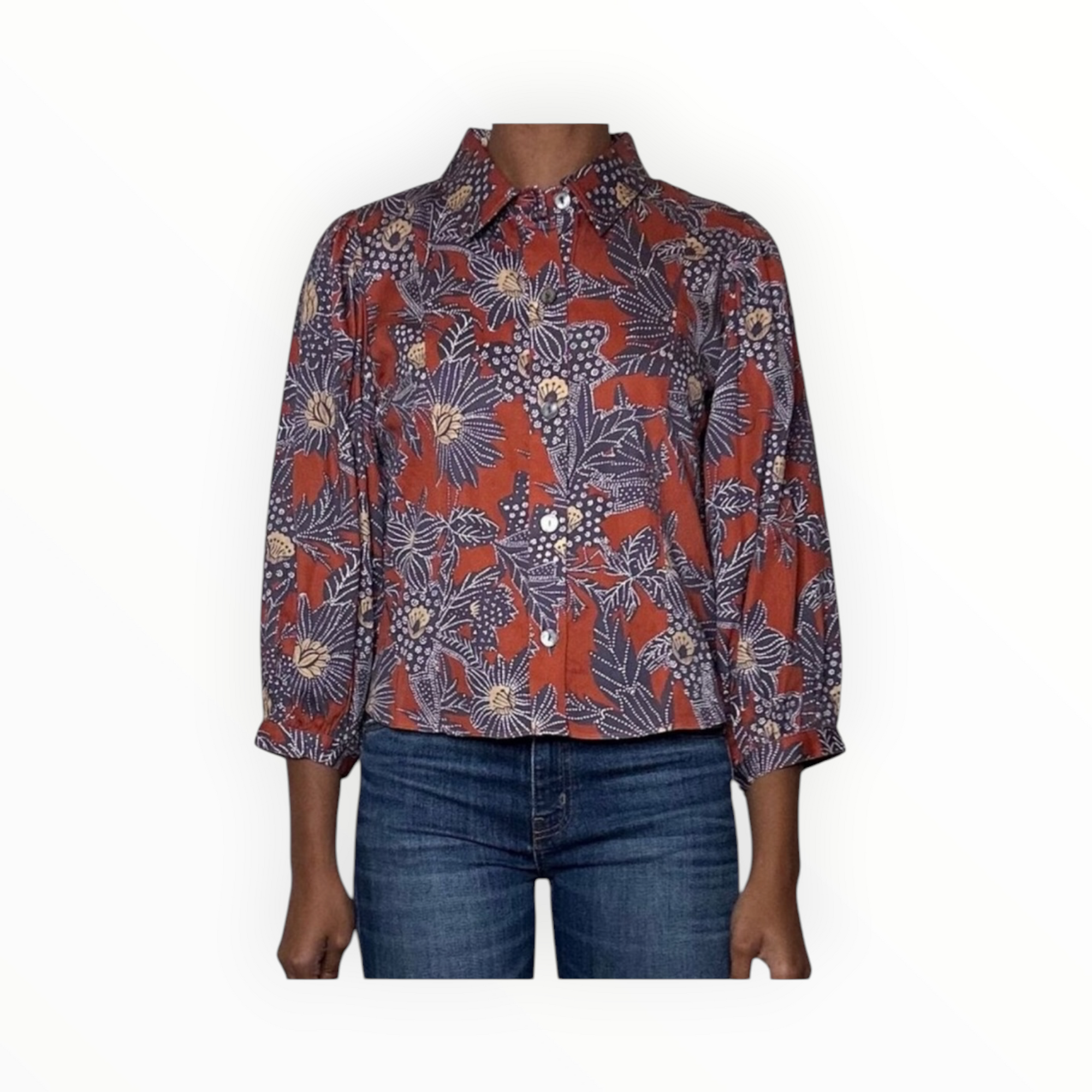 Love the Label Sula Top - Khushi Plum Print