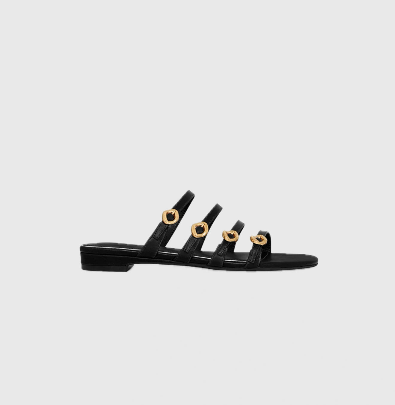 Rebecca Minkoff Buckle Flat Sandal - Black
