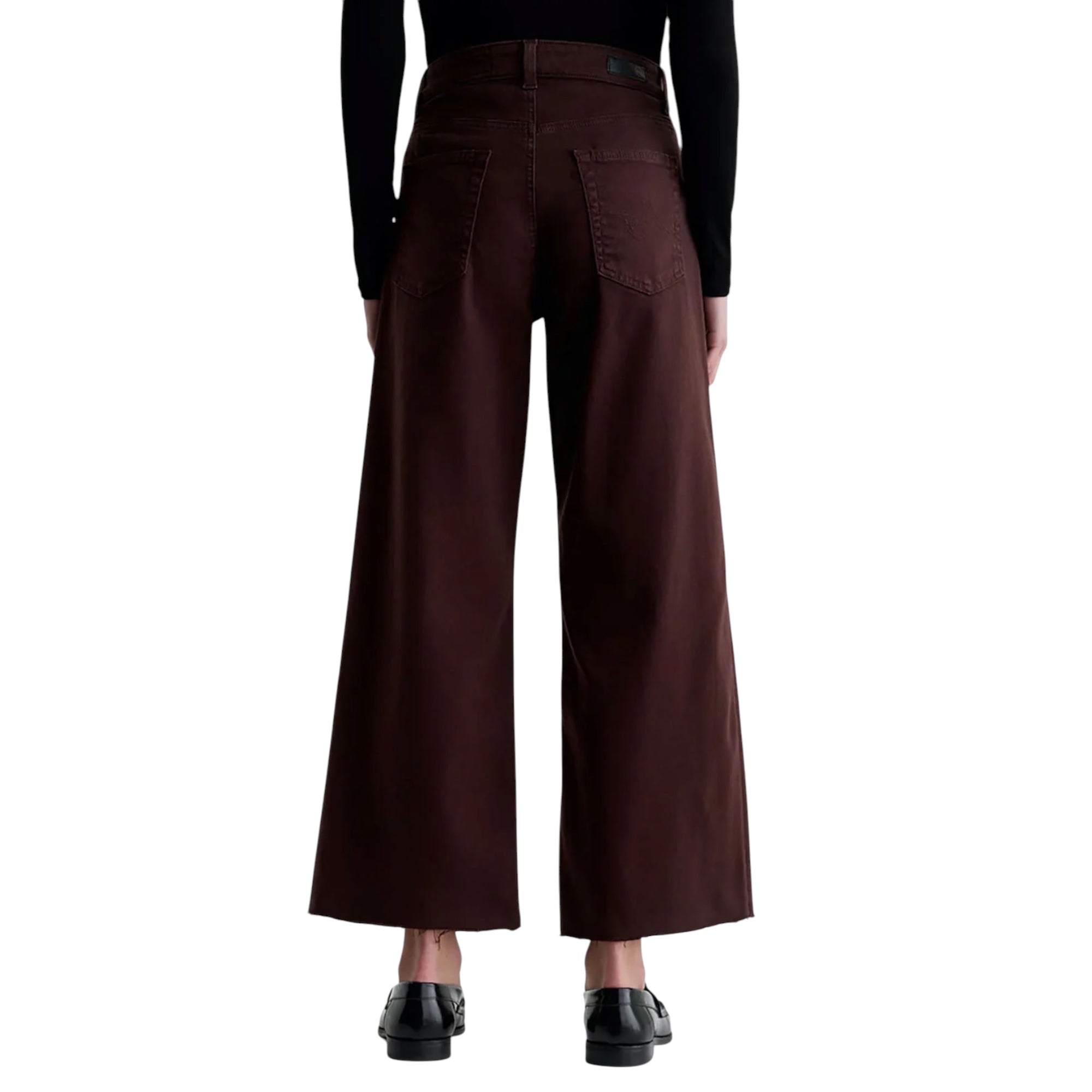 AG Jeans Saige Wide Leg Crop - Coffee Bean