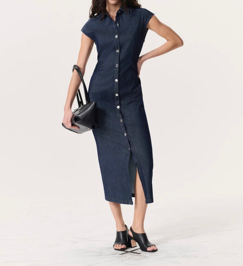 rag & bone rbAIRFLEX Leah Denim Midi Dress - Rinse