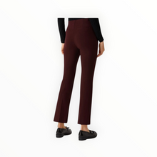 ecru Prince Cropped Flare Leg - Burgundy