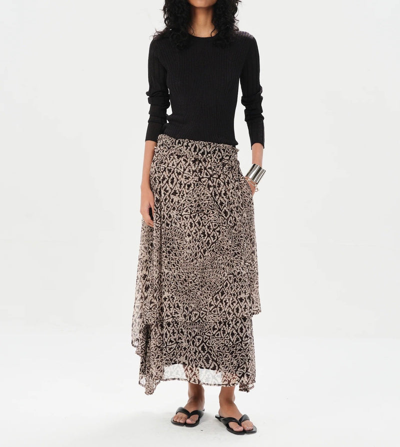 Maria Cher Baradero Lulu Midi Skirt - Brown