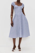 Amanda Uprichard Linella Dress - Blue/White