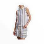 Melissa Nepton Layana Top - Denim Blue Stripe