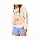 Project Social T Strawberries Oversized Sweatshirt - Brushed Bone