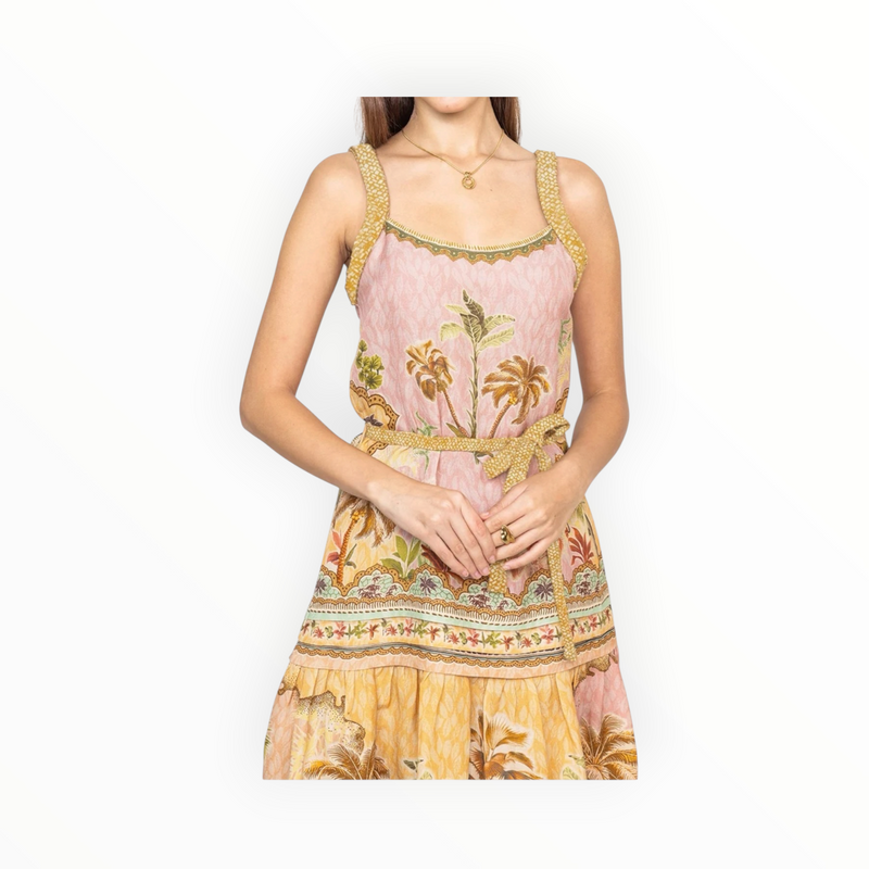 Ranna Gill Hansel Braided Midi Dress - Multi Color