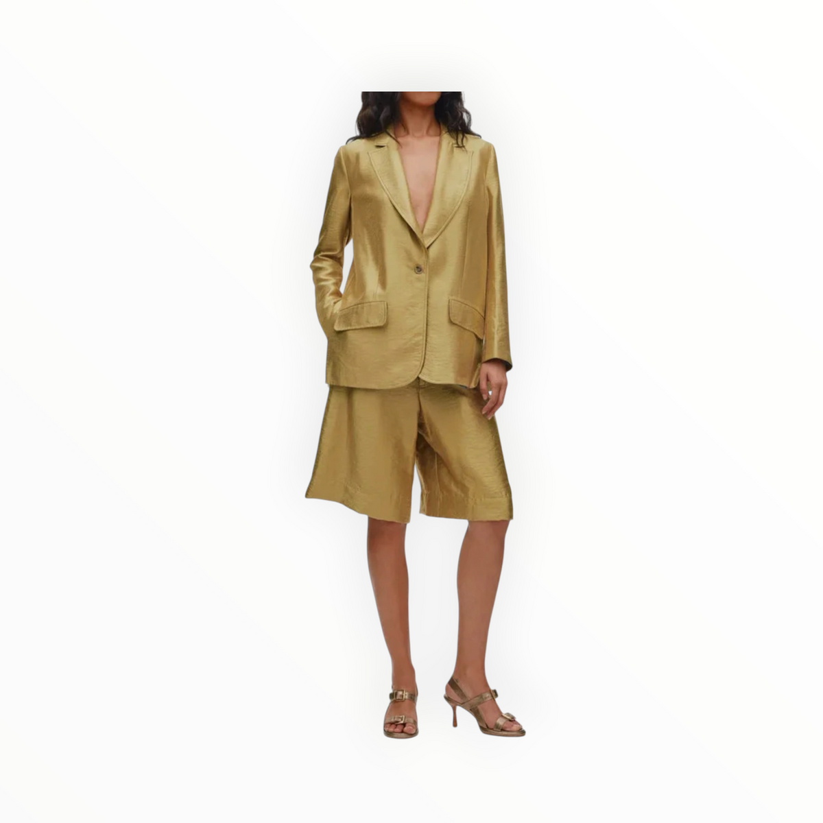 Rabens Saloner Alona Woven Jacket - Gold