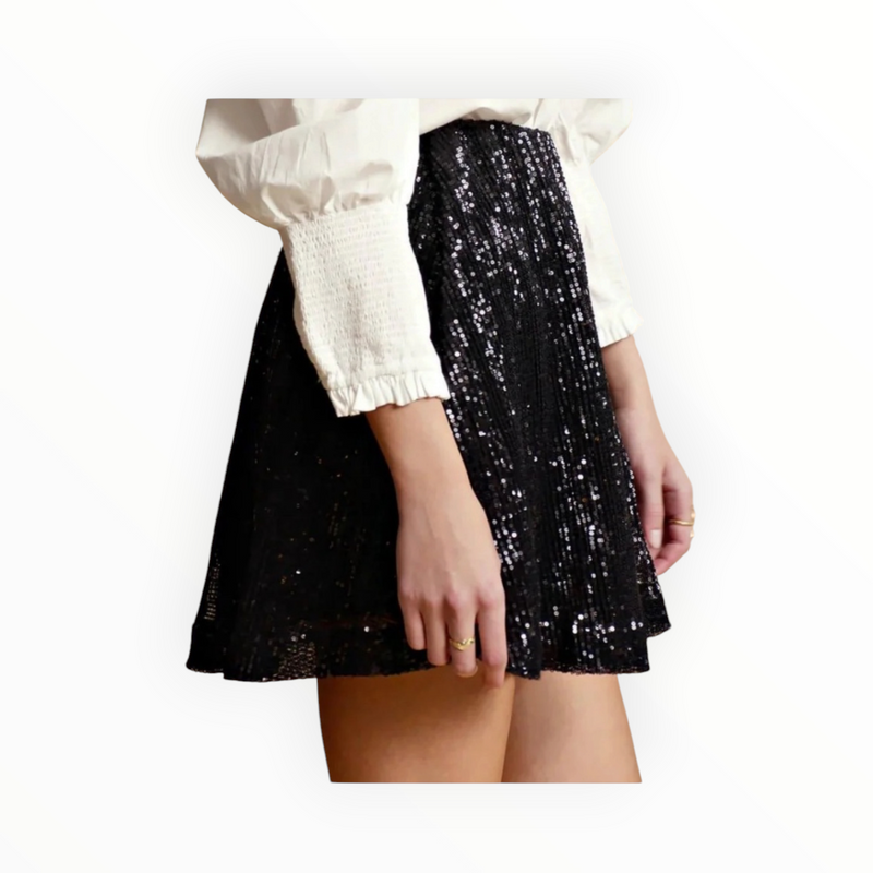 byTiMo Sequin Mini Skirt - Black