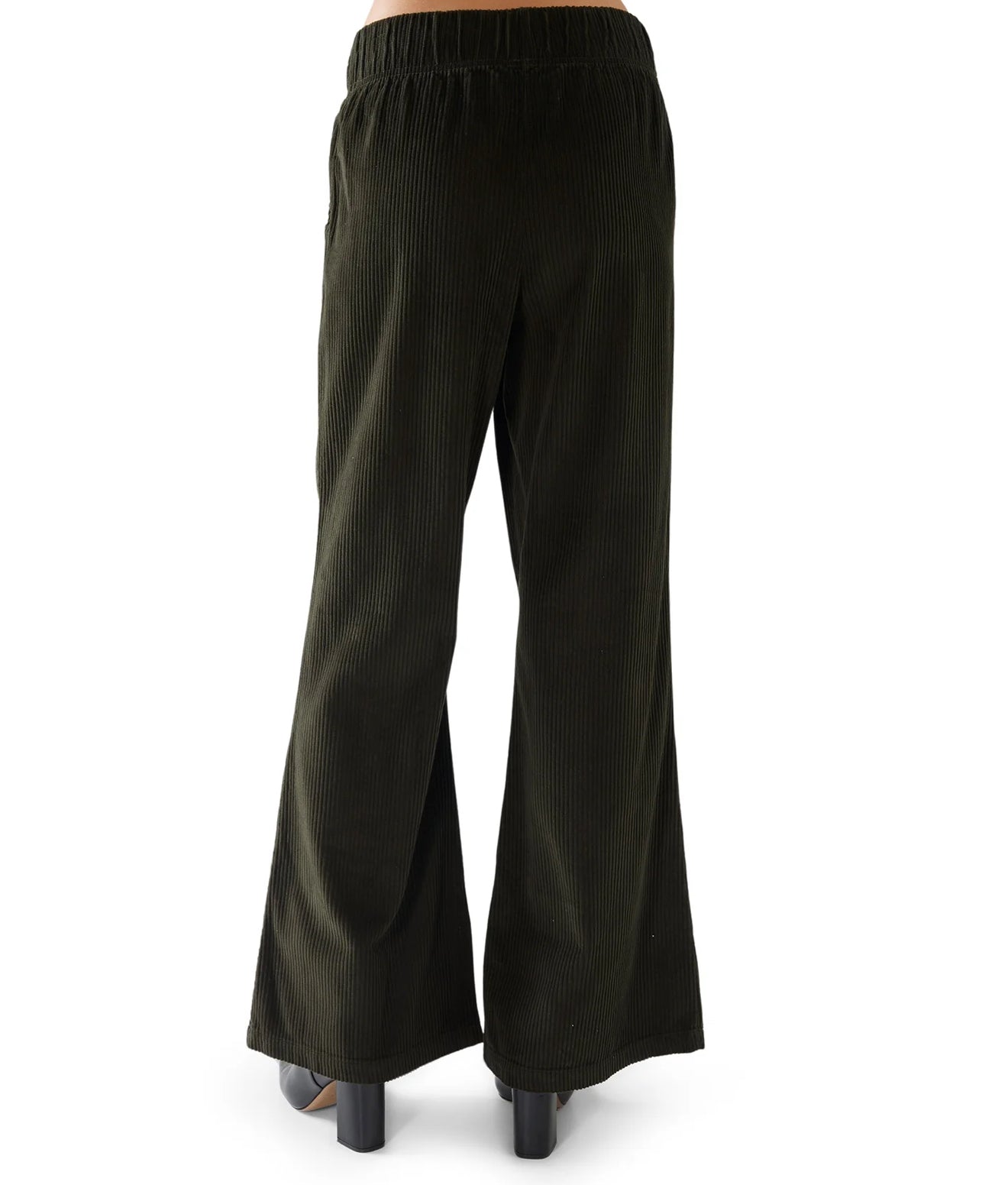 Les Tien Bella Bell Bottom In Japanese Wale Cord - Forest