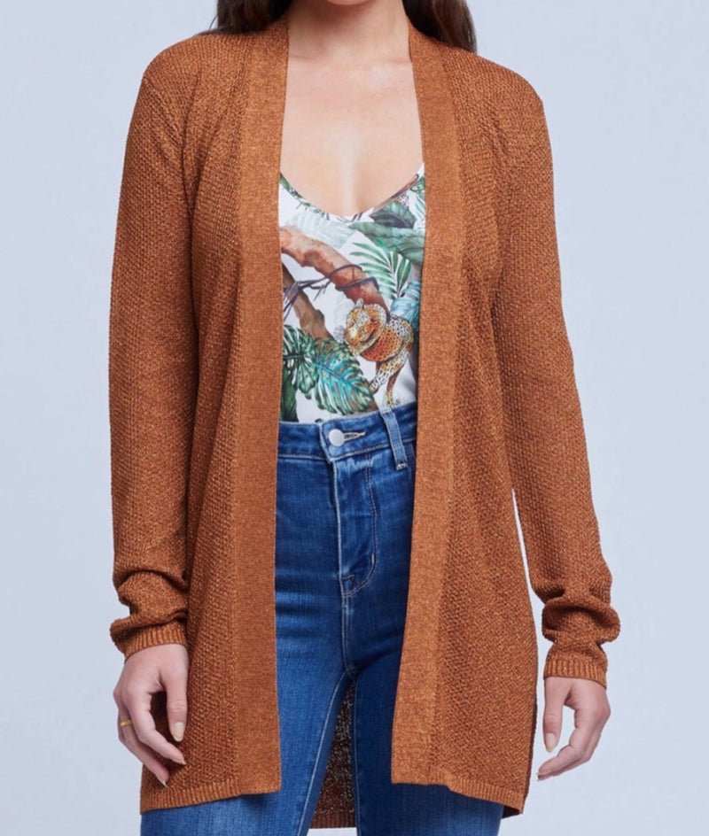 L’Agence Juni Tassel Belt Cardigan - Bronze