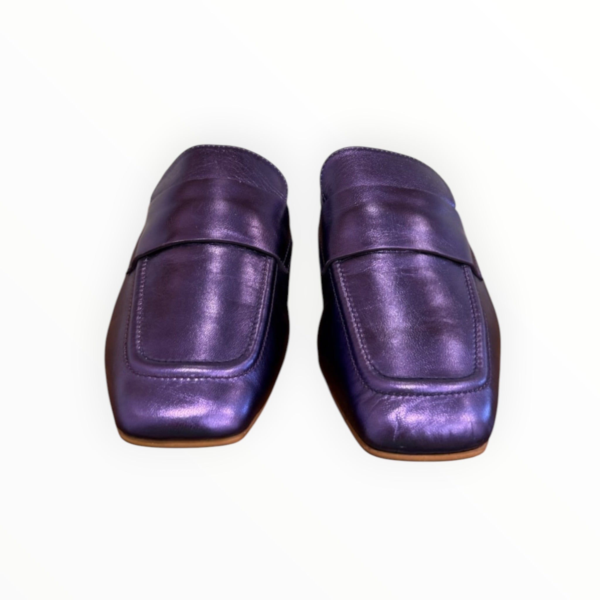 Psophía Loafer Slide - Purple Metallic