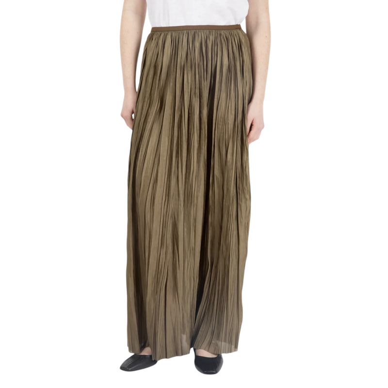 Roberto Collina Gonna Plisse Maxi Skirt - Militaire