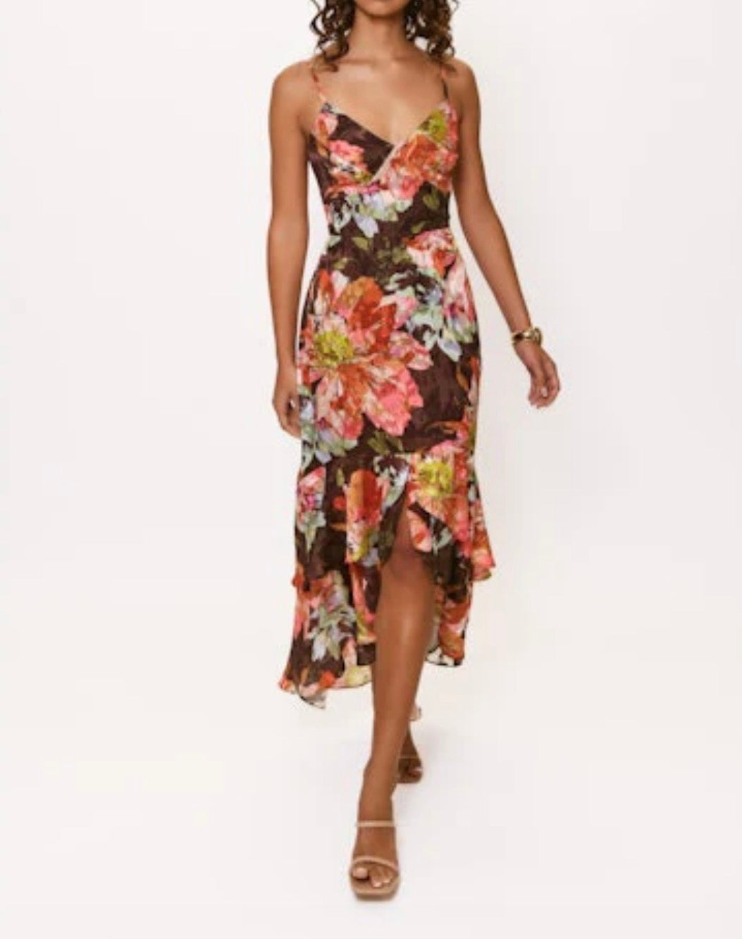 Hutch Royce Dress - Brown Vintage Upholstery Floral