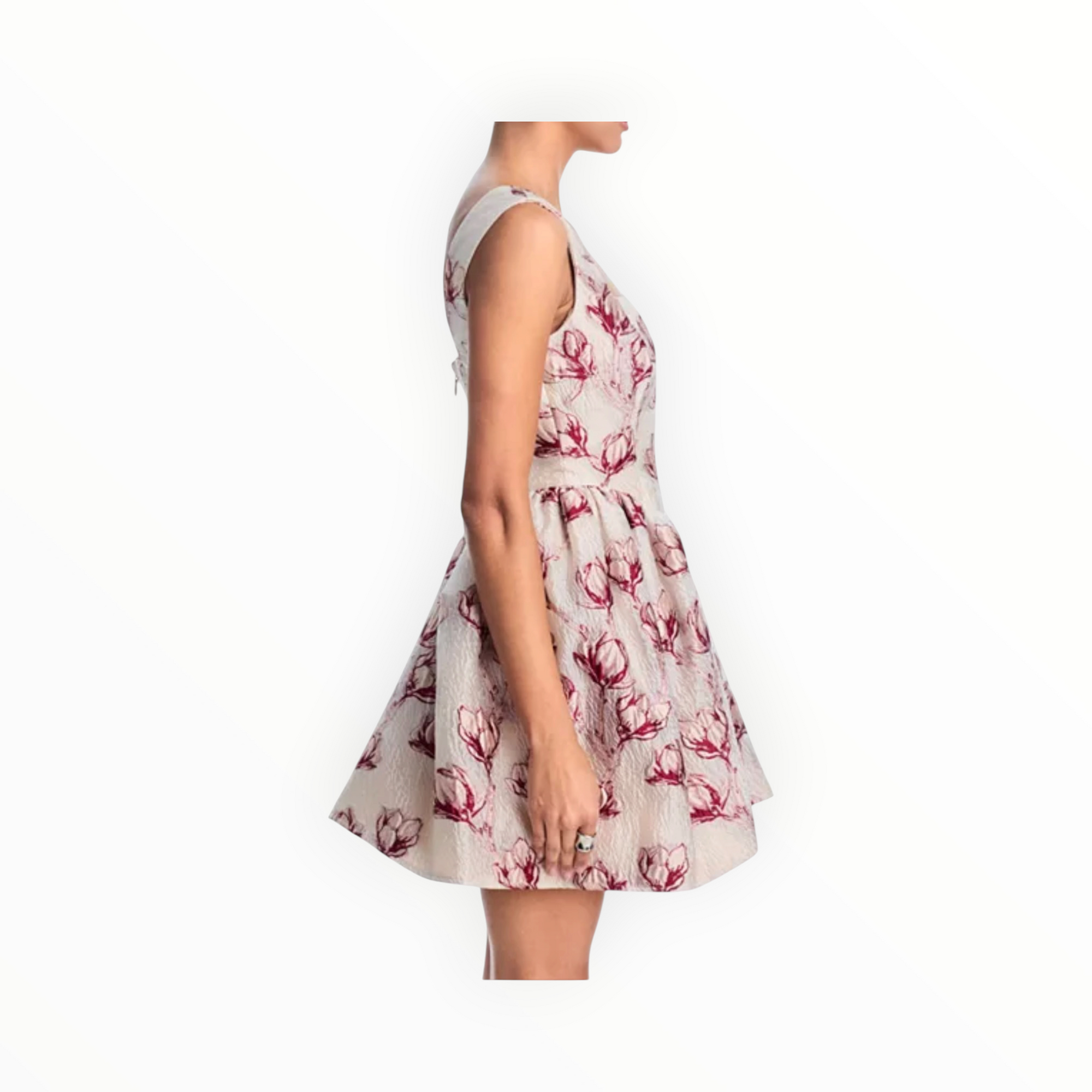Milly Erin Floral Dress - Pink/White