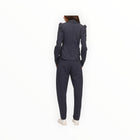 Marissa Webb Noel Double Breasted Blazer - Navy Beige Pinstripe