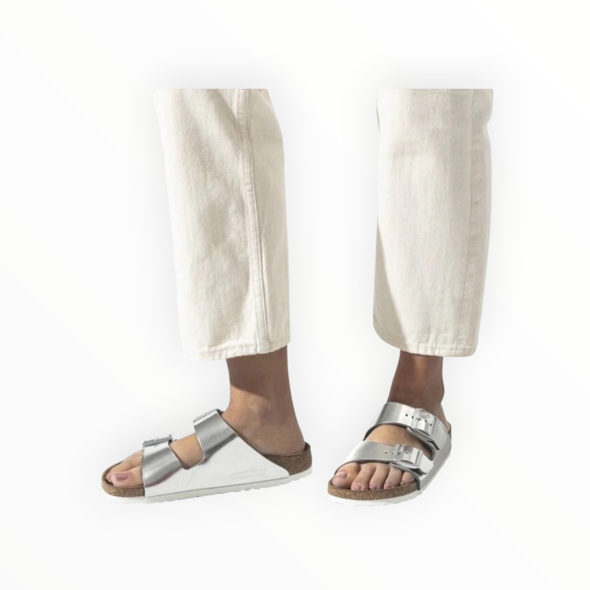 Birkenstock Arizona - Narrow Fit - Metallic Silver