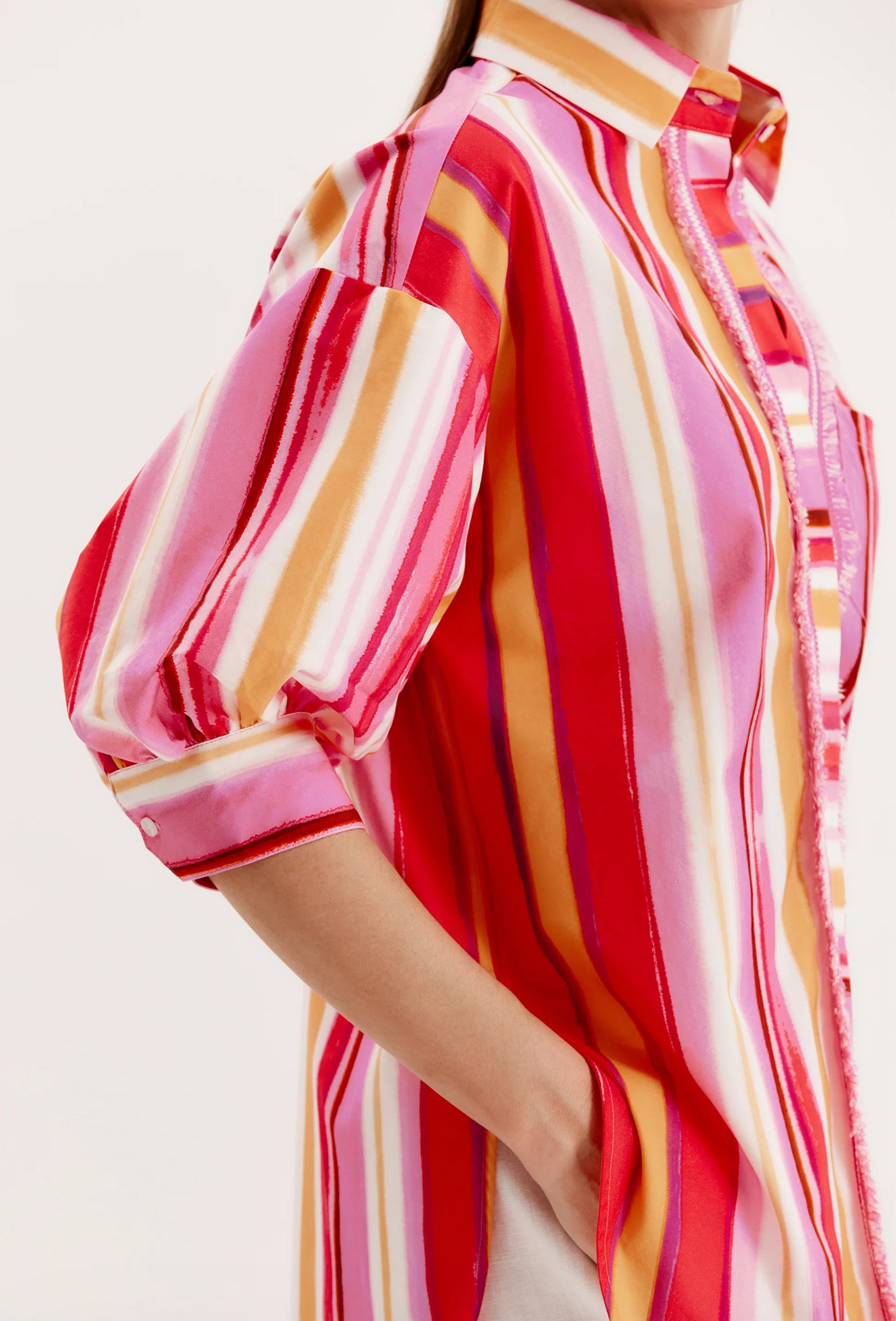 tyler böe Caroline Asymmetrical Stripe Shirt