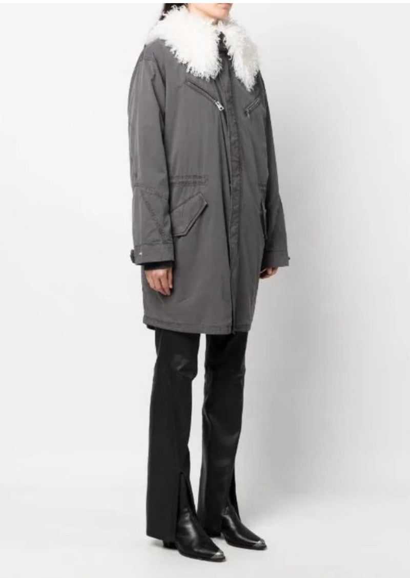 Zadig & Voltaire Kidea Parka Coat - Ardoise Grey