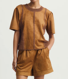 Melissa Nepton Inti Top - Amber Suede