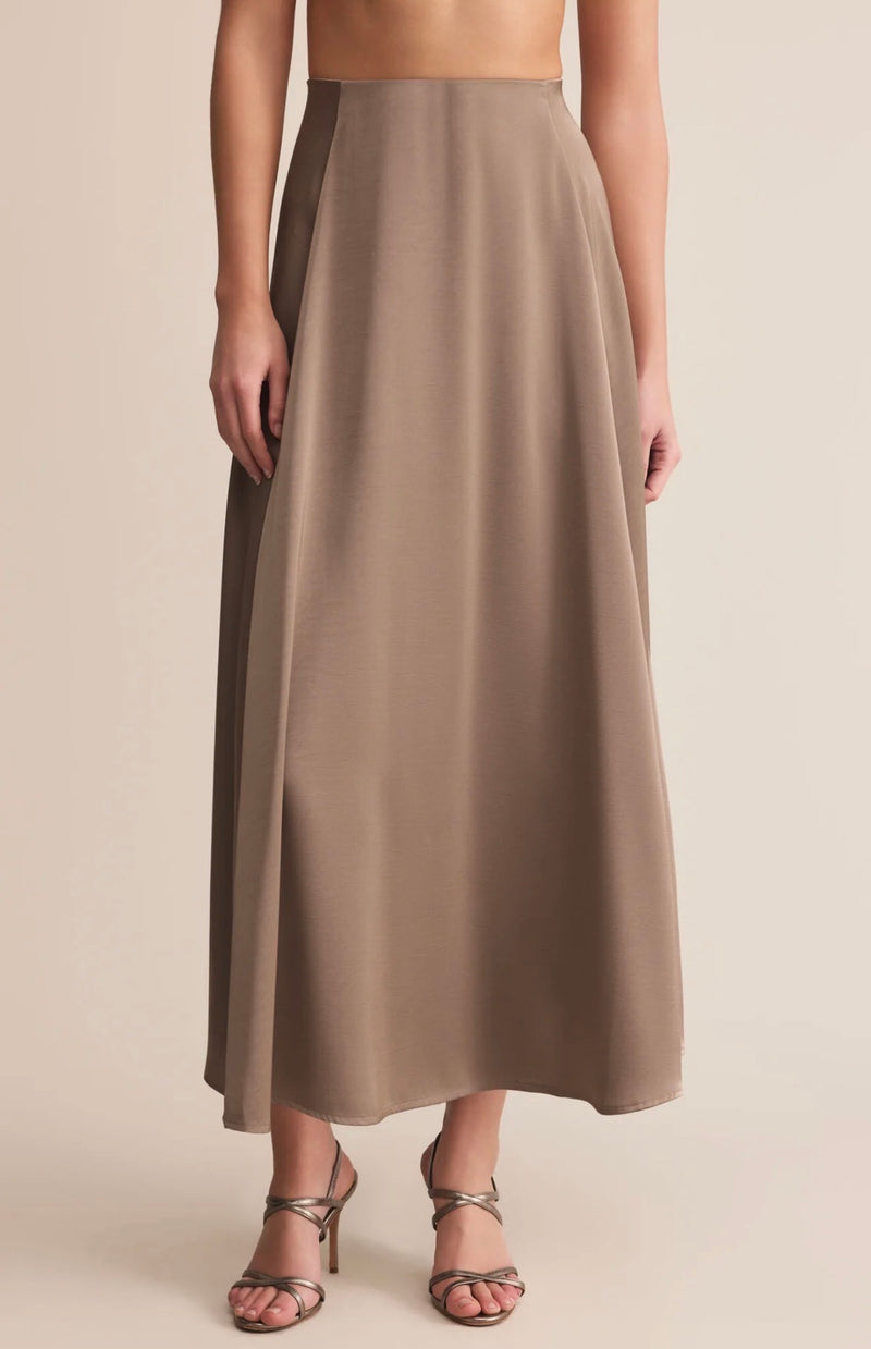 Z Supply Northpointe Satin Midi Skirt - Moonlight