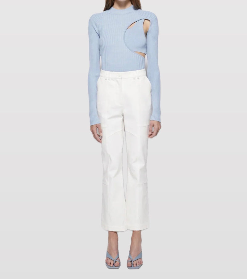 Jonathan Simkhai Jesslyn Cropped Flare Pants - White