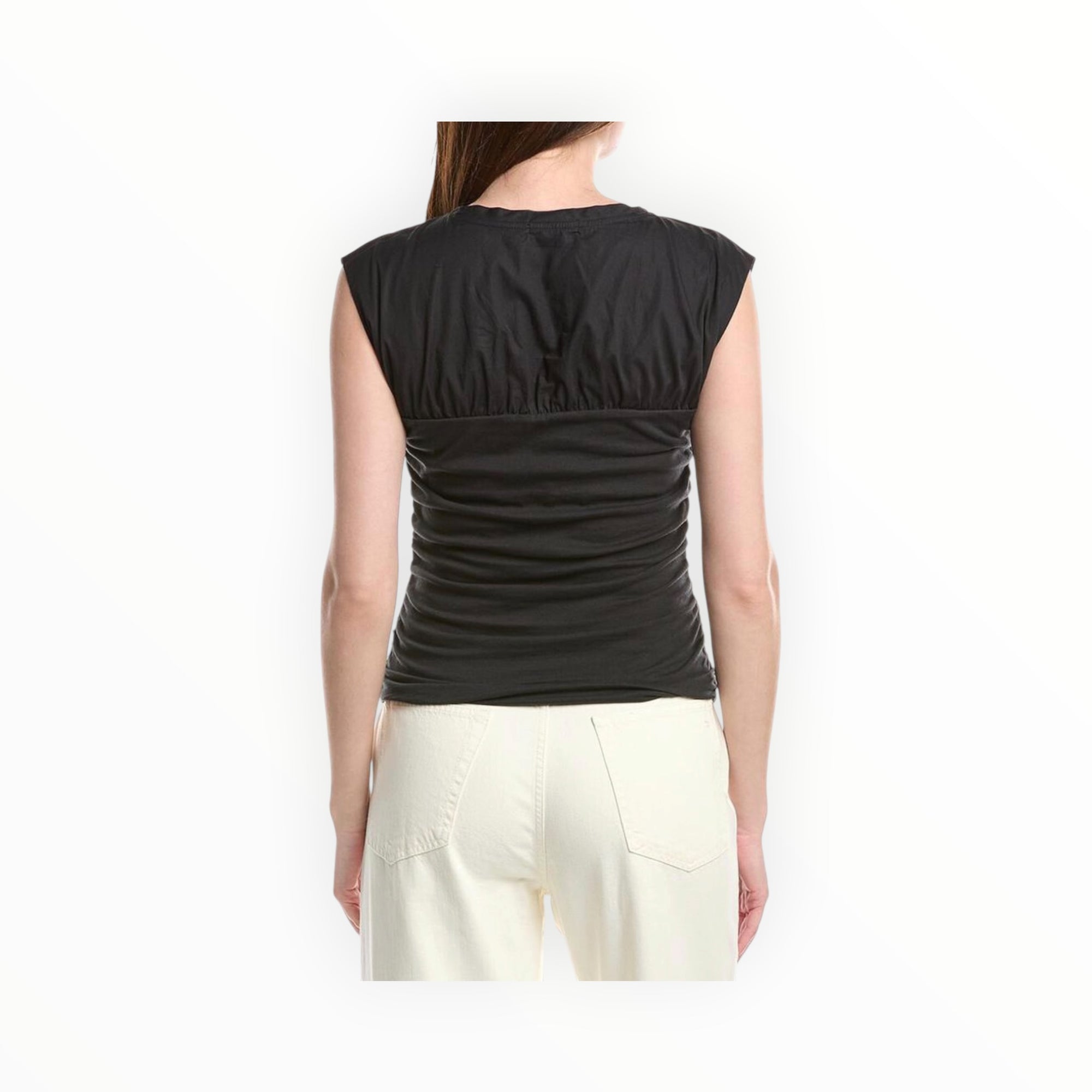 rag & bone The Jersey Banded Top - Dark Grey