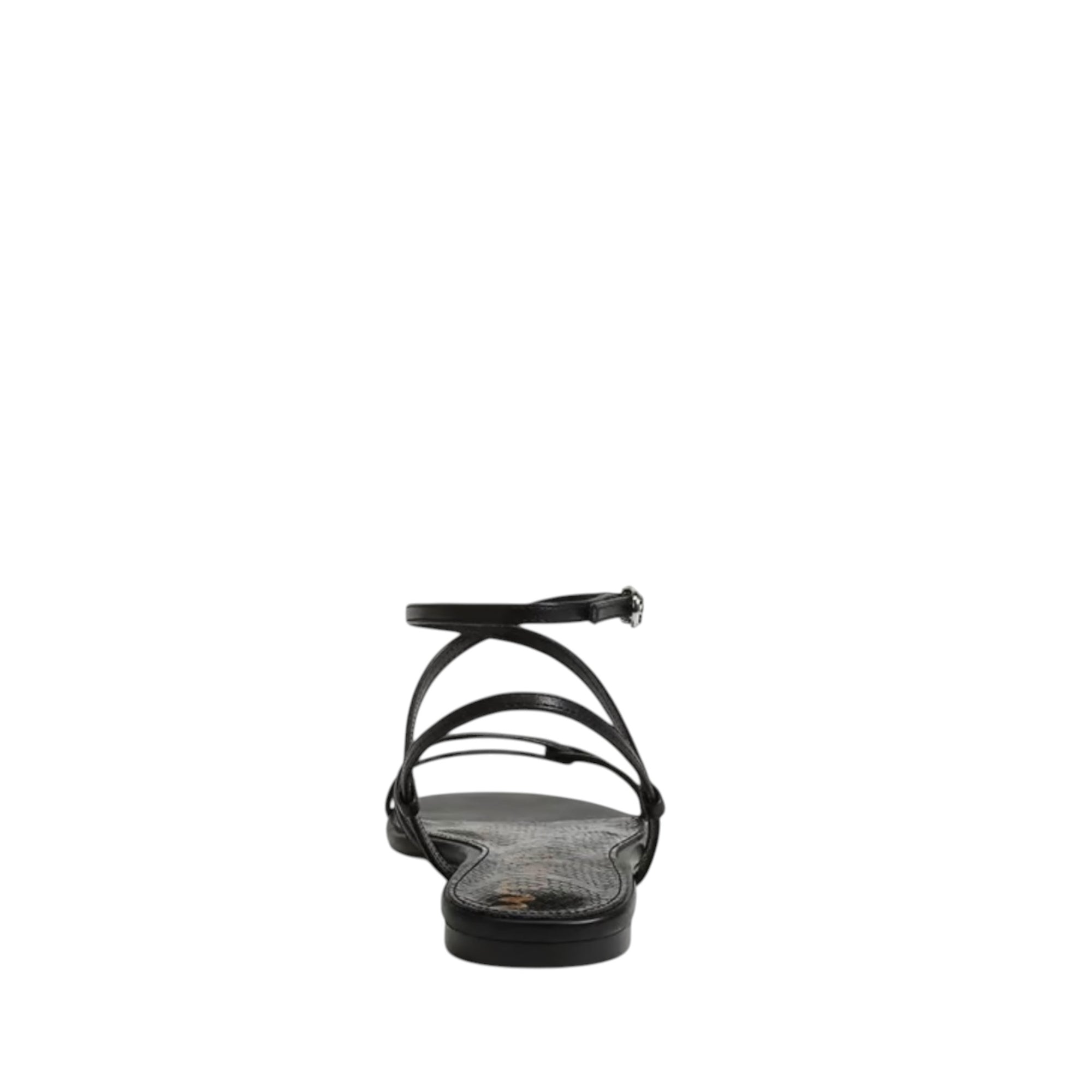 Sam Edelman Ellina Strappy Flat Sandal - Black Leather
