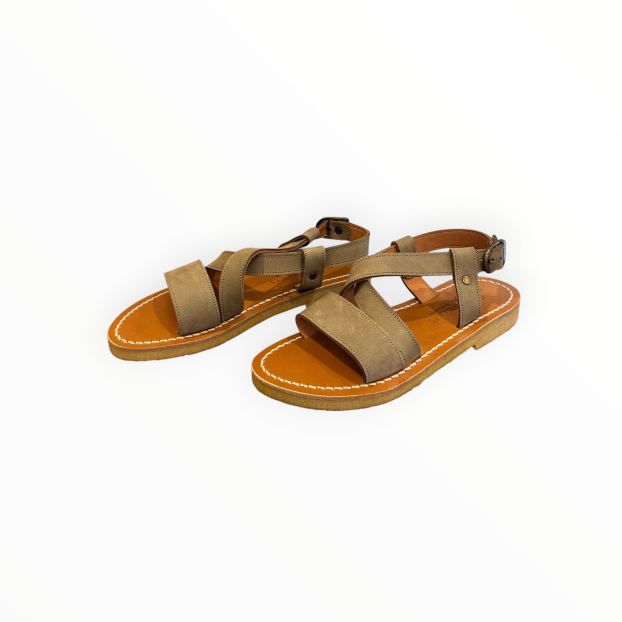 K.Jacques Corentin Khaki Nubuk Sandal
