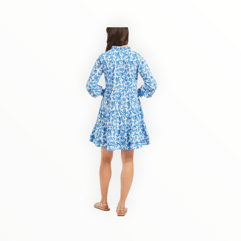 Pink City Prints Martha Dress - Ocean Jaal