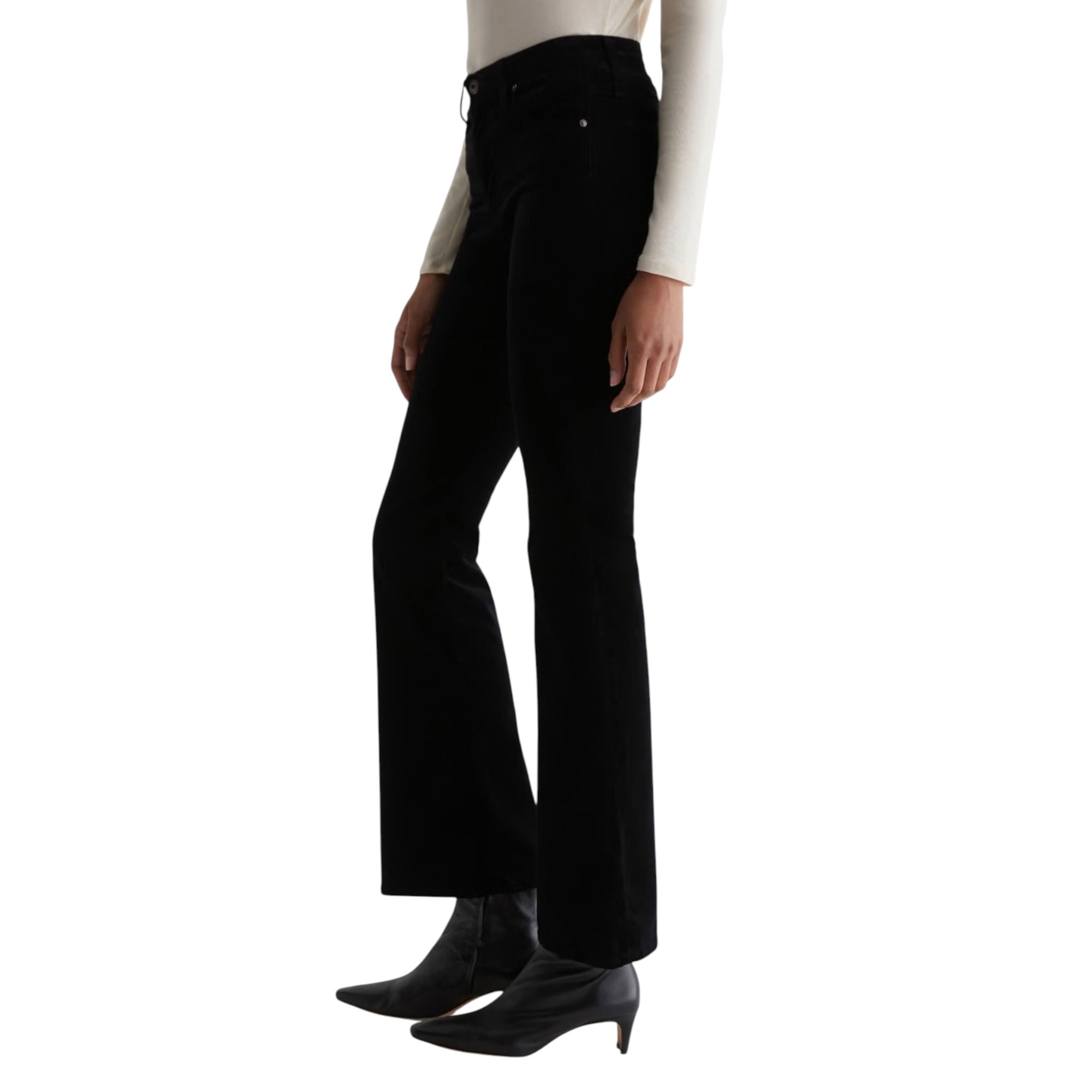 AG Jeans Farrah Boot Velvet Pant - Super Black