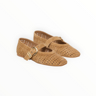 Dolce Vita Mikel Ballet Flats - Light Brown Perforated Suede