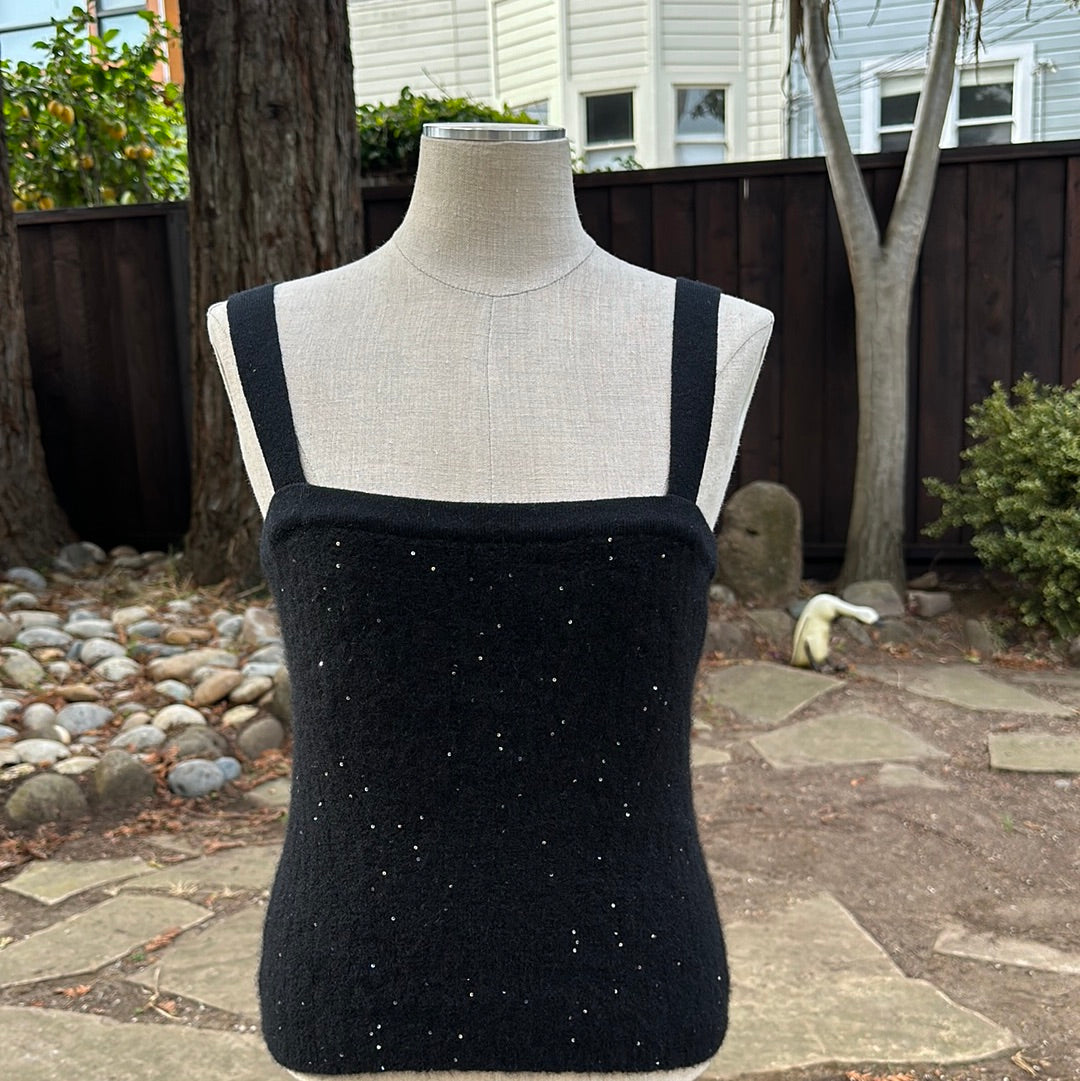 Autumn Cashmere Sequin Tank - Black