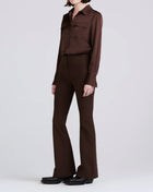 Derek Lam 10 Crosby Flare Trouser - Chocolate