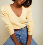 Nation Ltd Saige V Neck Top - Post It