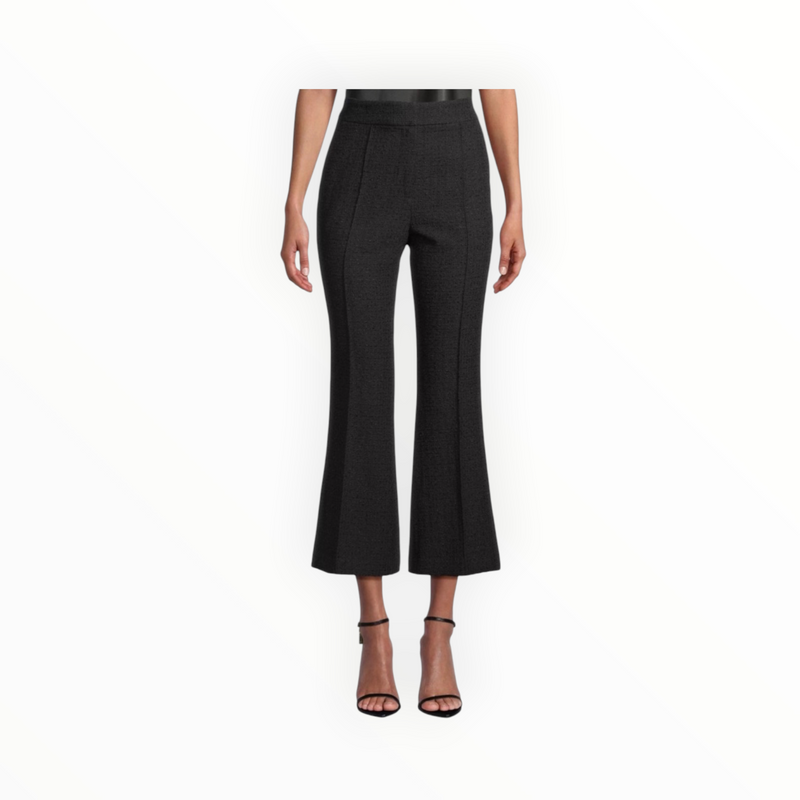 Milly Betsy Flared Bouclé Knit Pants - Black