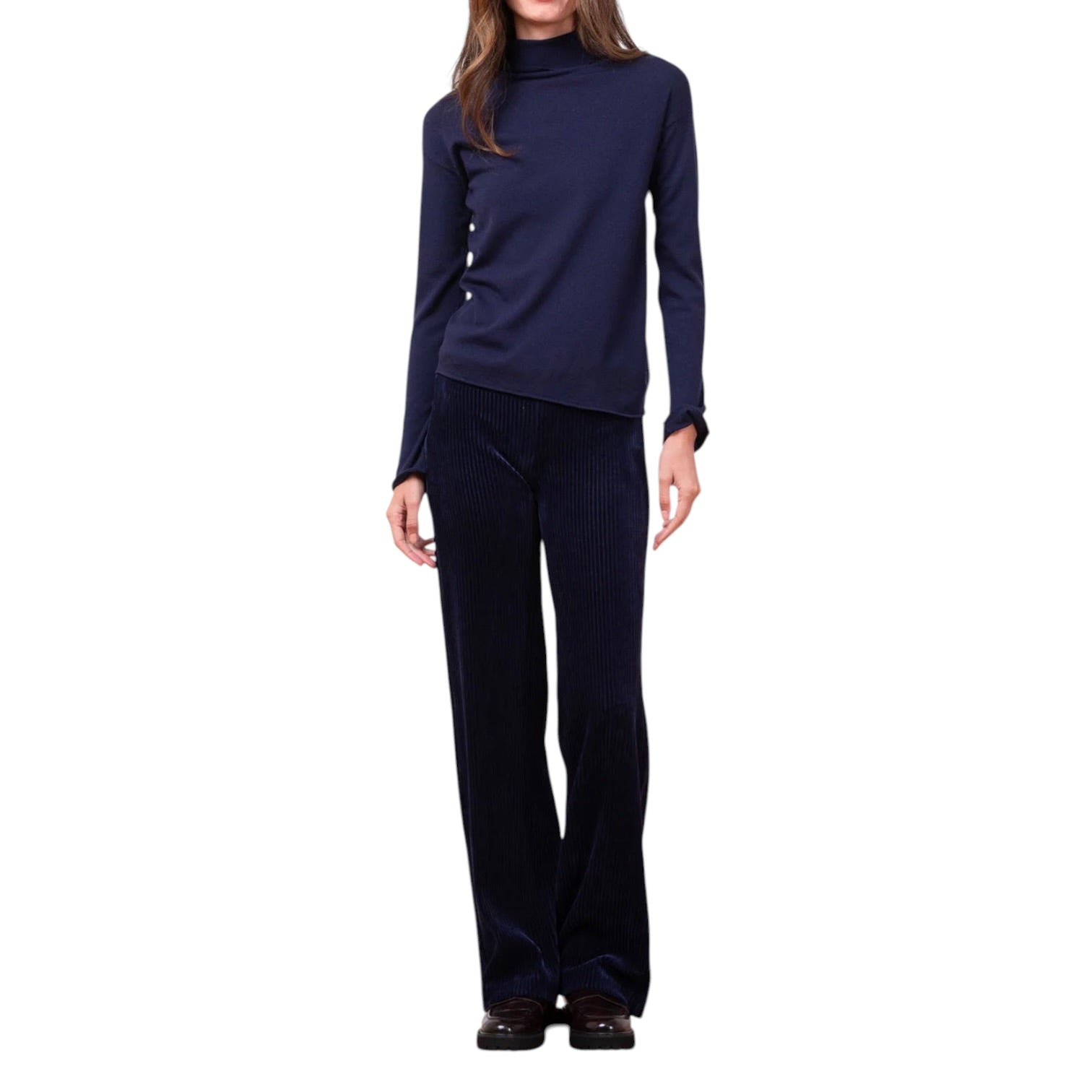 Avenue Montaigne Flavia Corduroy Pant - Navy