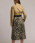 Hinson Wu Robin Long Sleeve Animal Print Dress