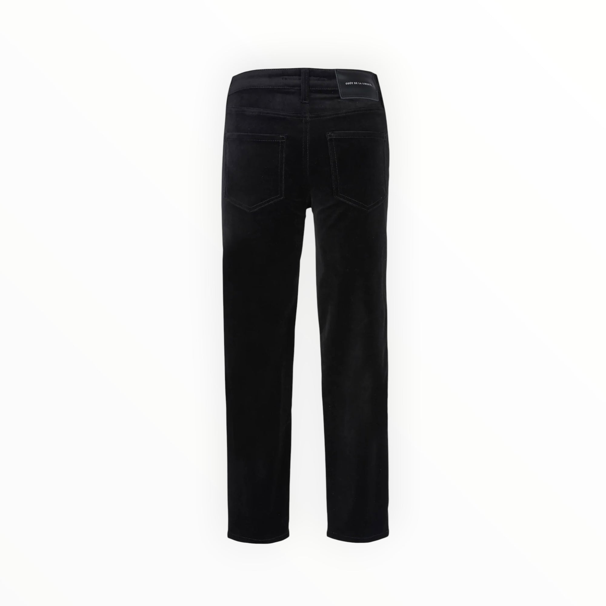 Coût De La Liberté Candice/Stretch Velvet Cropped Skinny - Black