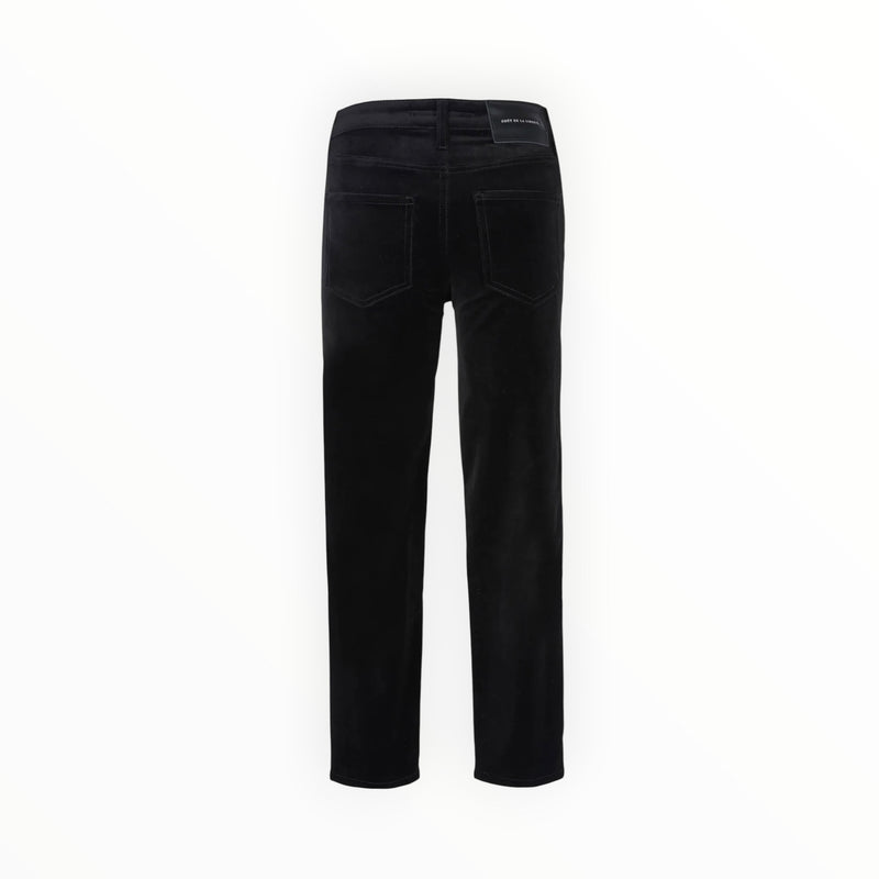 Coût De La Liberté Candice/Stretch Velvet Cropped Skinny - Black