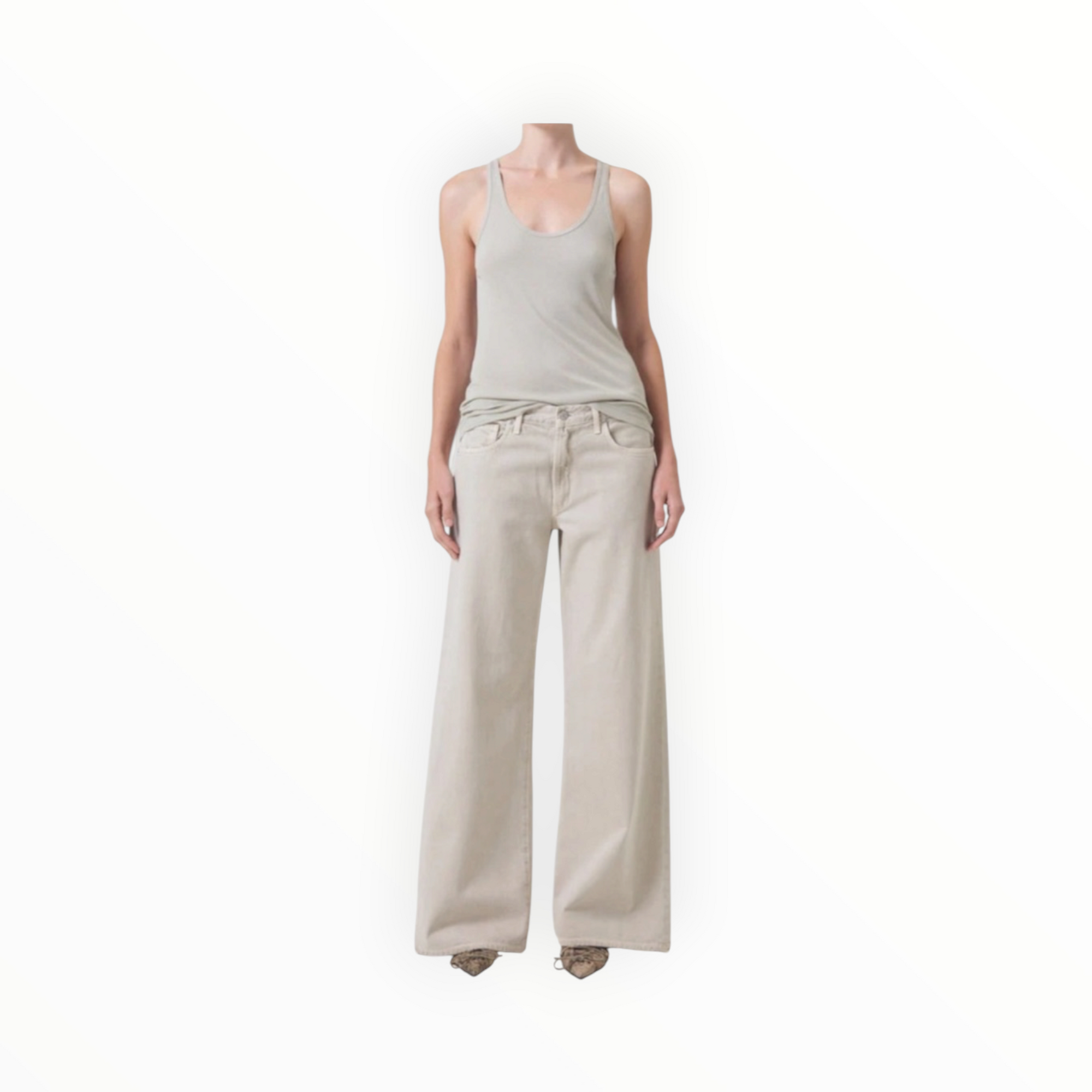 AGOLDE Clara Low Rise - Tusk