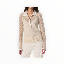 rag & bone Liv Mesh LS Polo - Turtle Dove
