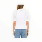 Michael Stars Perri Mesh Stitch Polo - White