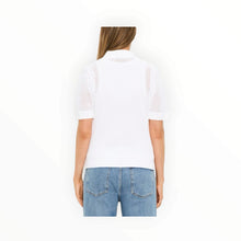 Michael Stars Perri Mesh Stitch Polo - White