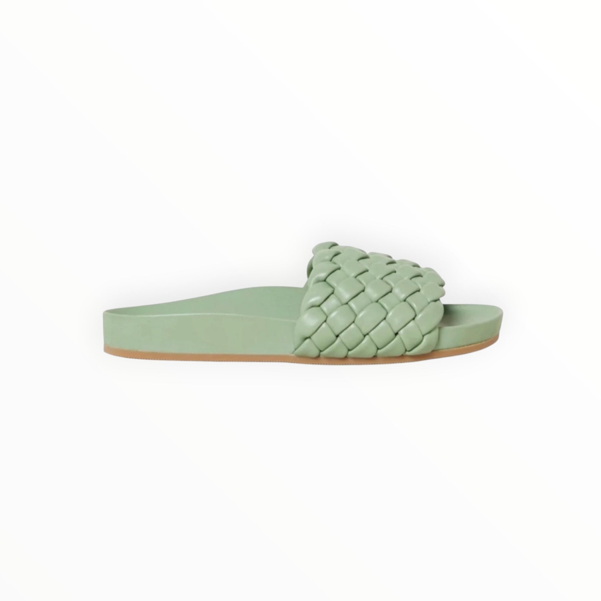 Loeffler Randall Sonnie Woven Leather Sandals - Green