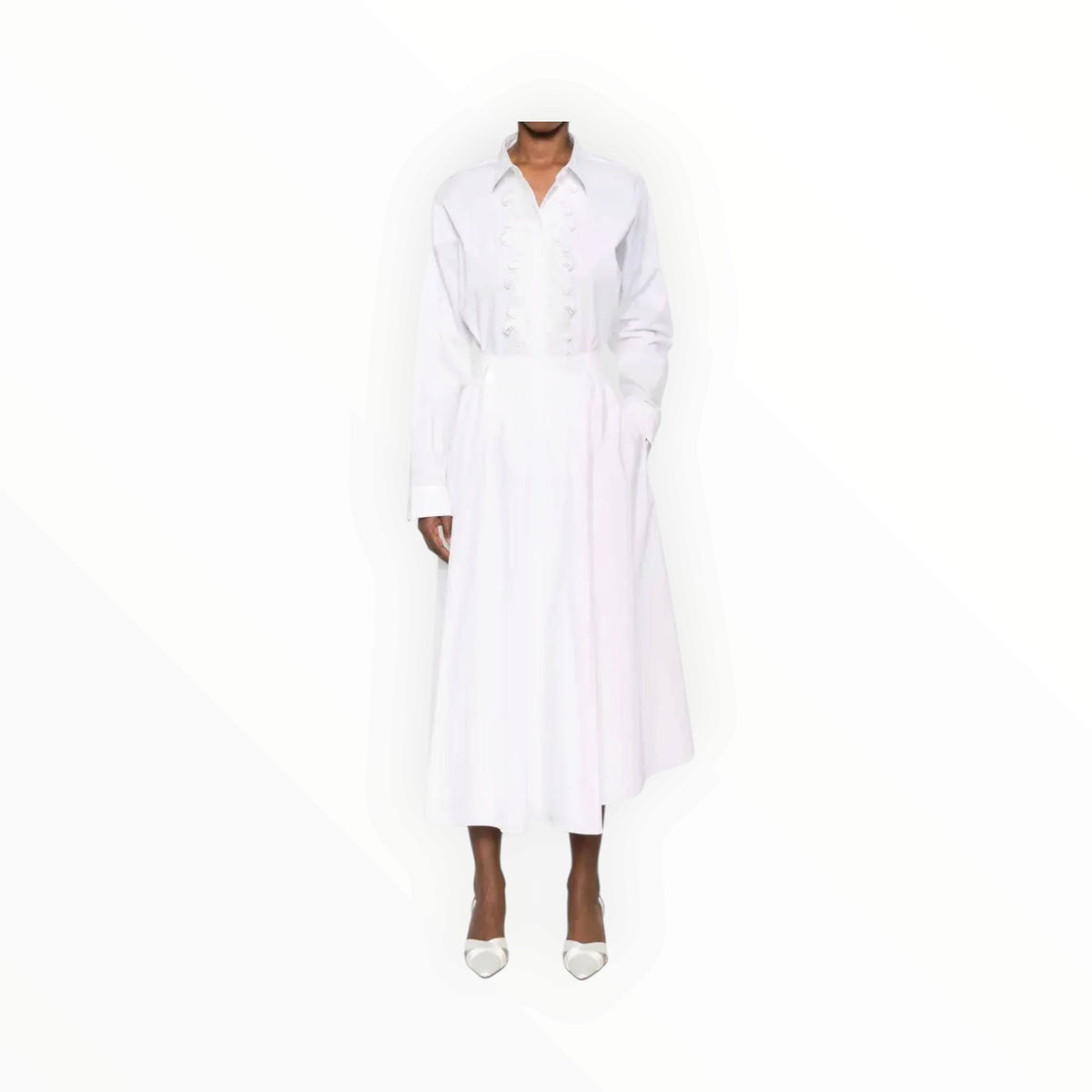 Dorothee Schumacher Poplin Power Blouse W/Lace Detail - White