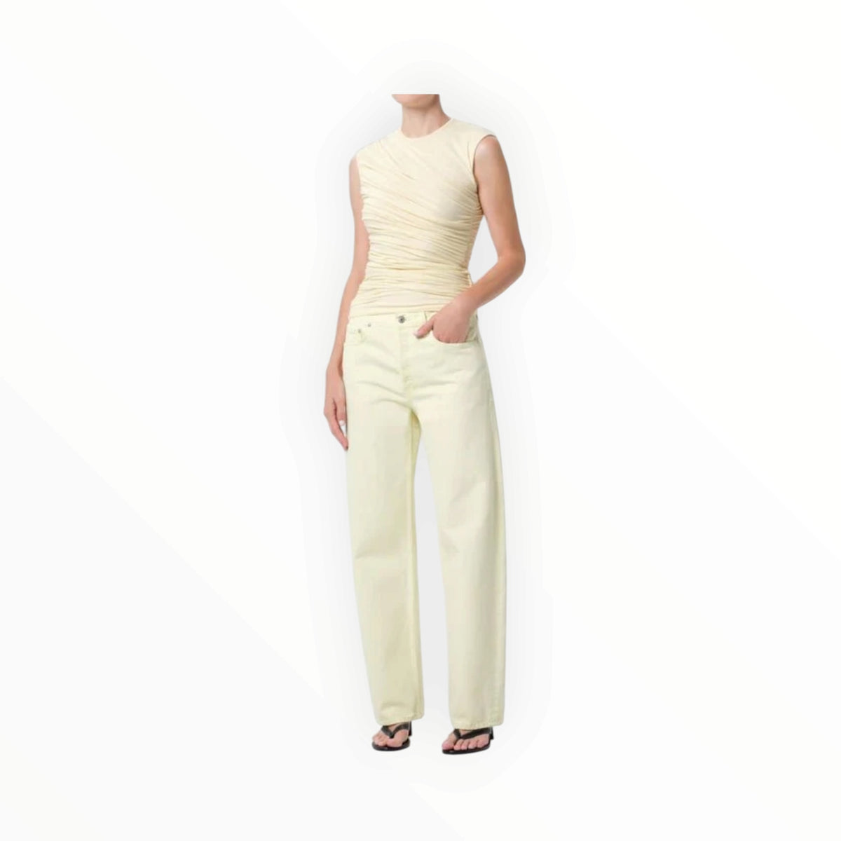 AGOLDE Ester Twist Tank - Yellow